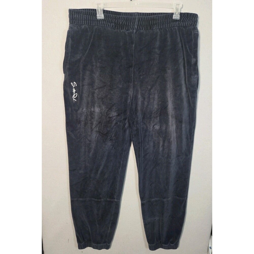 Vtg SouthPole Velour Track Suit Sweatpants Mens L Dark Gray Y2K Skater  Hip Hop